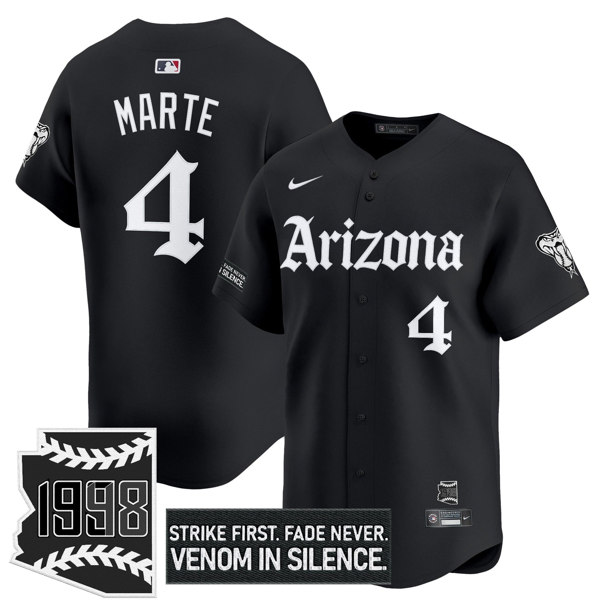 Men's Arizona Diamondbacks 'Gothic Desert Fang Edition' Vapor Premier Limited Jersey - All Stitched