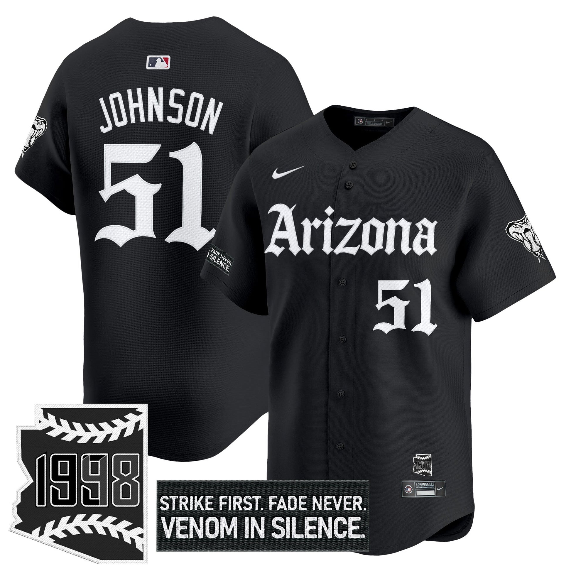 Men's Arizona Diamondbacks 'Gothic Desert Fang Edition' Vapor Premier Limited Jersey - All Stitched
