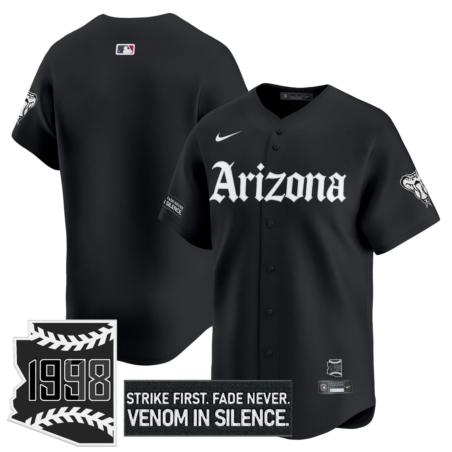 Men's Arizona Diamondbacks 'Gothic Desert Fang Edition' Vapor Premier Limited Jersey - All Stitched