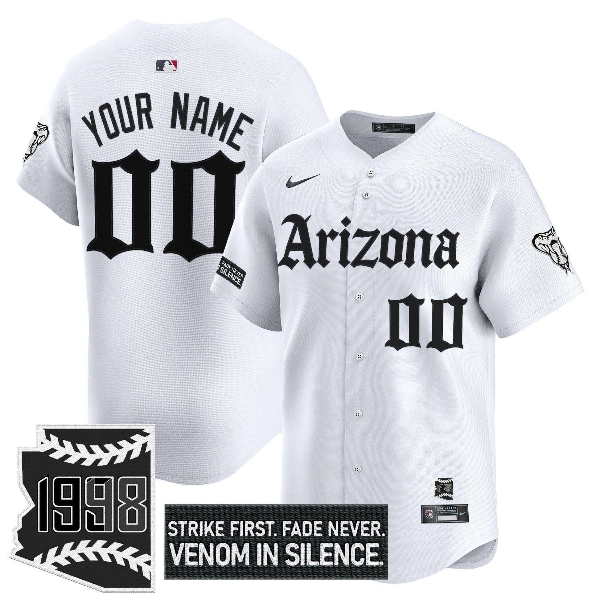 Arizona Diamondbacks 'Gothic Desert Fang Edition' Vapor Premier Limited Custom Jersey - All Stitched