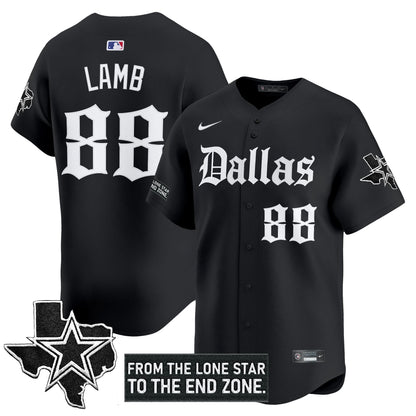 Men's Dallas Cowboys 'Gothic Lone Star Edition' Vapor Baseball Jersey - All Stitched