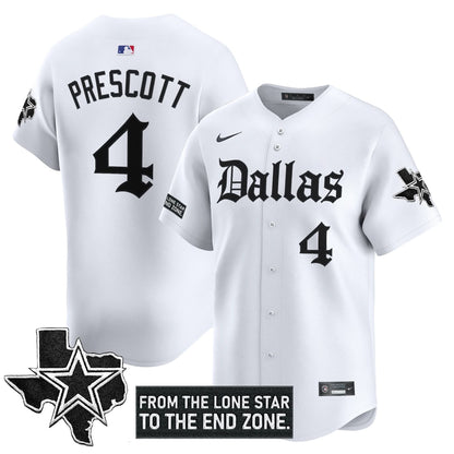 Men's Dallas Cowboys 'Gothic Lone Star Edition' Vapor Baseball Jersey - All Stitched