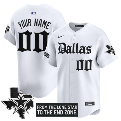 Dallas Cowboys 'Gothic Lone Star Edition' Vapor Baseball Custom Jersey - All Stitched