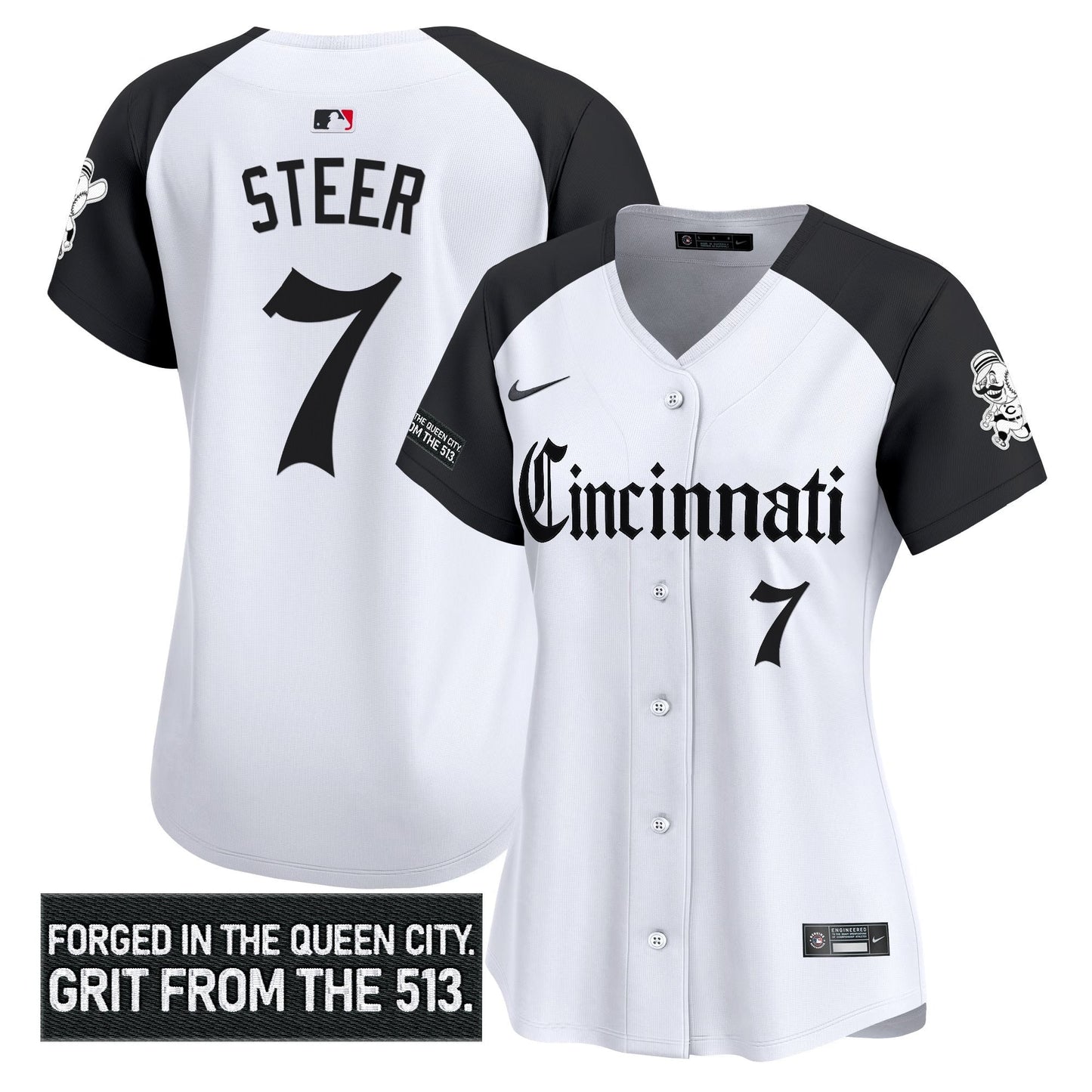 Women's Cincinnati Reds 'Gothic Queen City Edition' Vapor Premier Limited Jersey - All Stitched