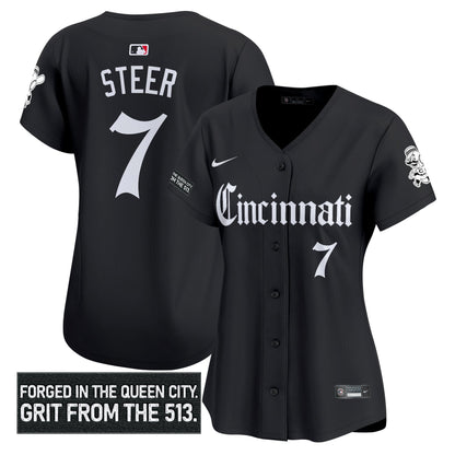 Women's Cincinnati Reds 'Gothic Queen City Edition' Vapor Premier Limited Jersey - All Stitched