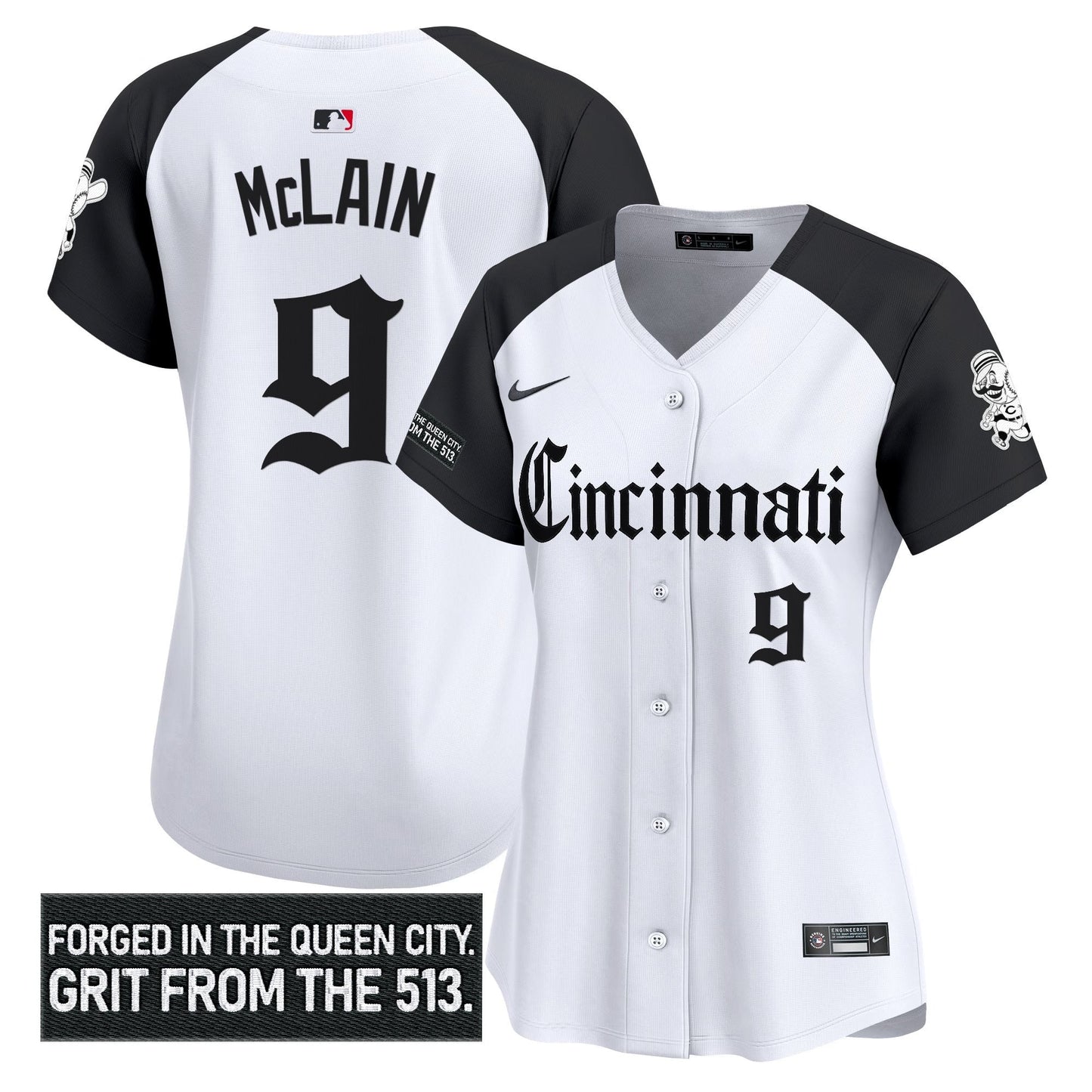 Women's Cincinnati Reds 'Gothic Queen City Edition' Vapor Premier Limited Jersey - All Stitched