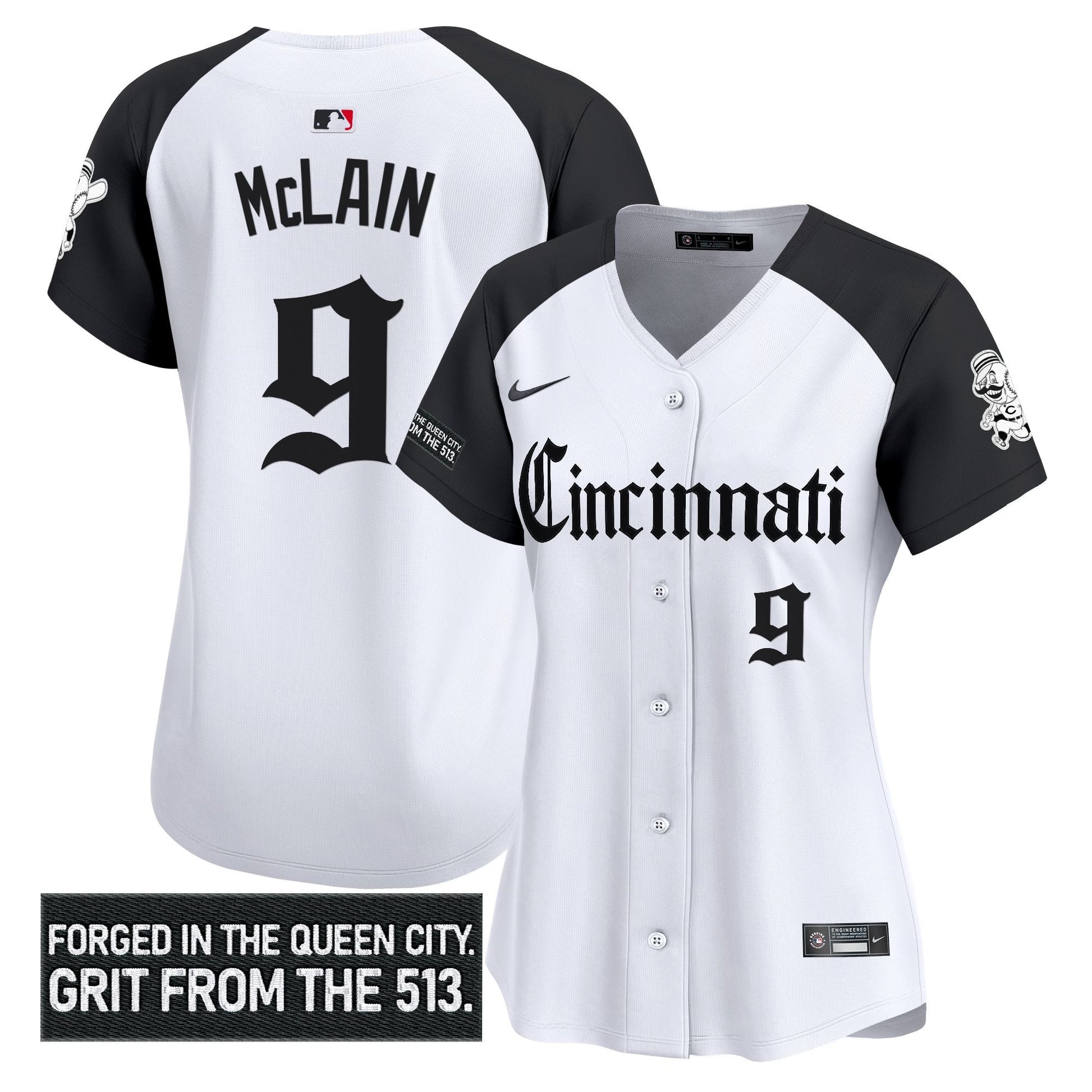 Women's Cincinnati Reds 'Gothic Queen City Edition' Vapor Premier Limited Jersey - All Stitched