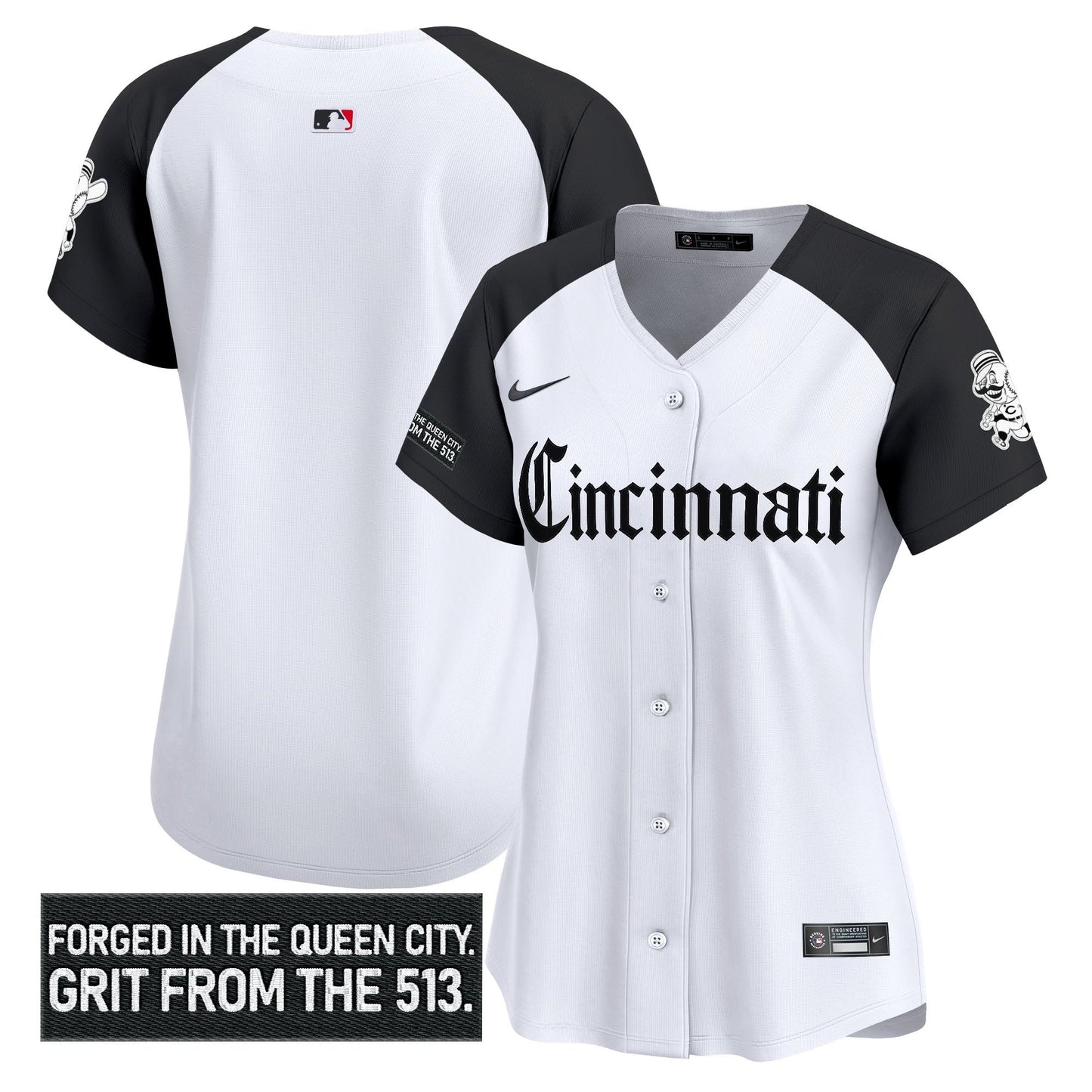 Women's Cincinnati Reds 'Gothic Queen City Edition' Vapor Premier Limited Jersey - All Stitched