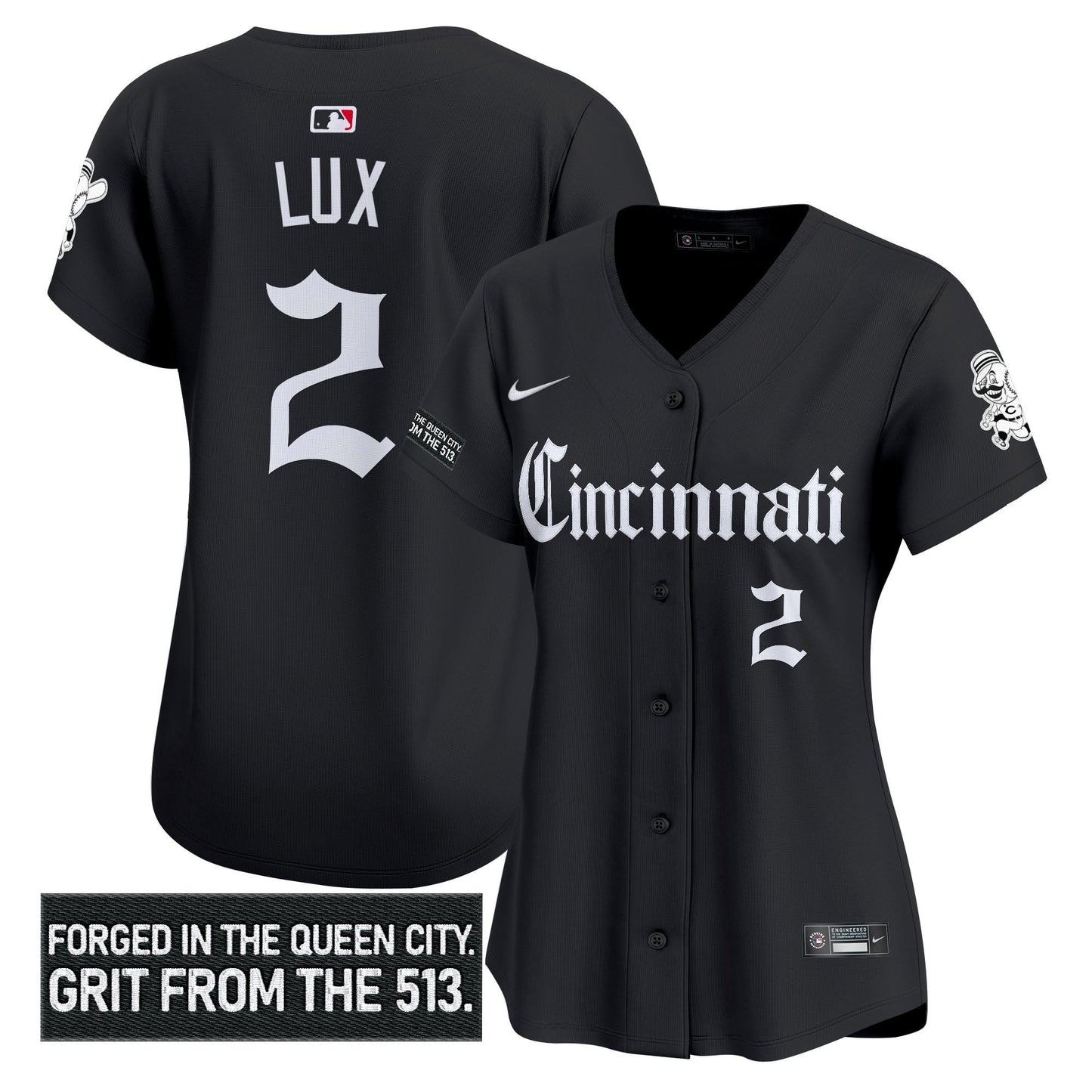 Women's Cincinnati Reds 'Gothic Queen City Edition' Vapor Premier Limited Jersey - All Stitched