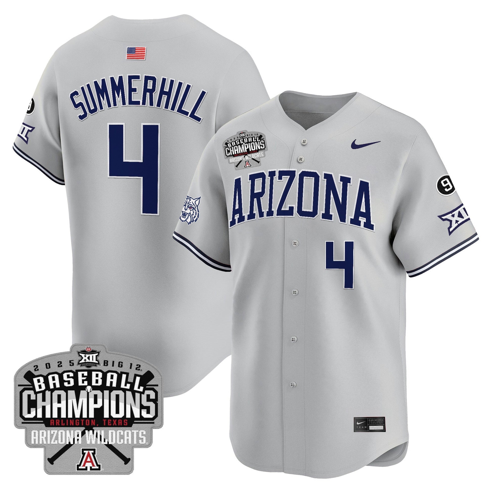 Arizona Wildcats 2025 Big 12 Champions Vapor Premier Limited Jersey - All Stitched