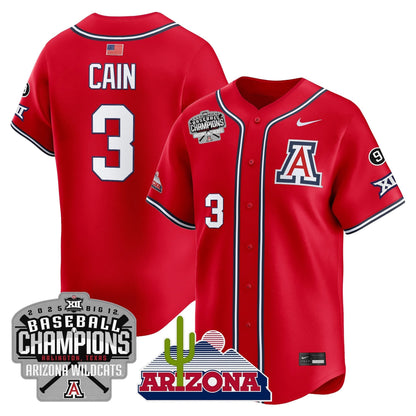 Men's Arizona Wildcats 2025 Big 12 Champions Vapor Premier Limited Jersey - All Stitched