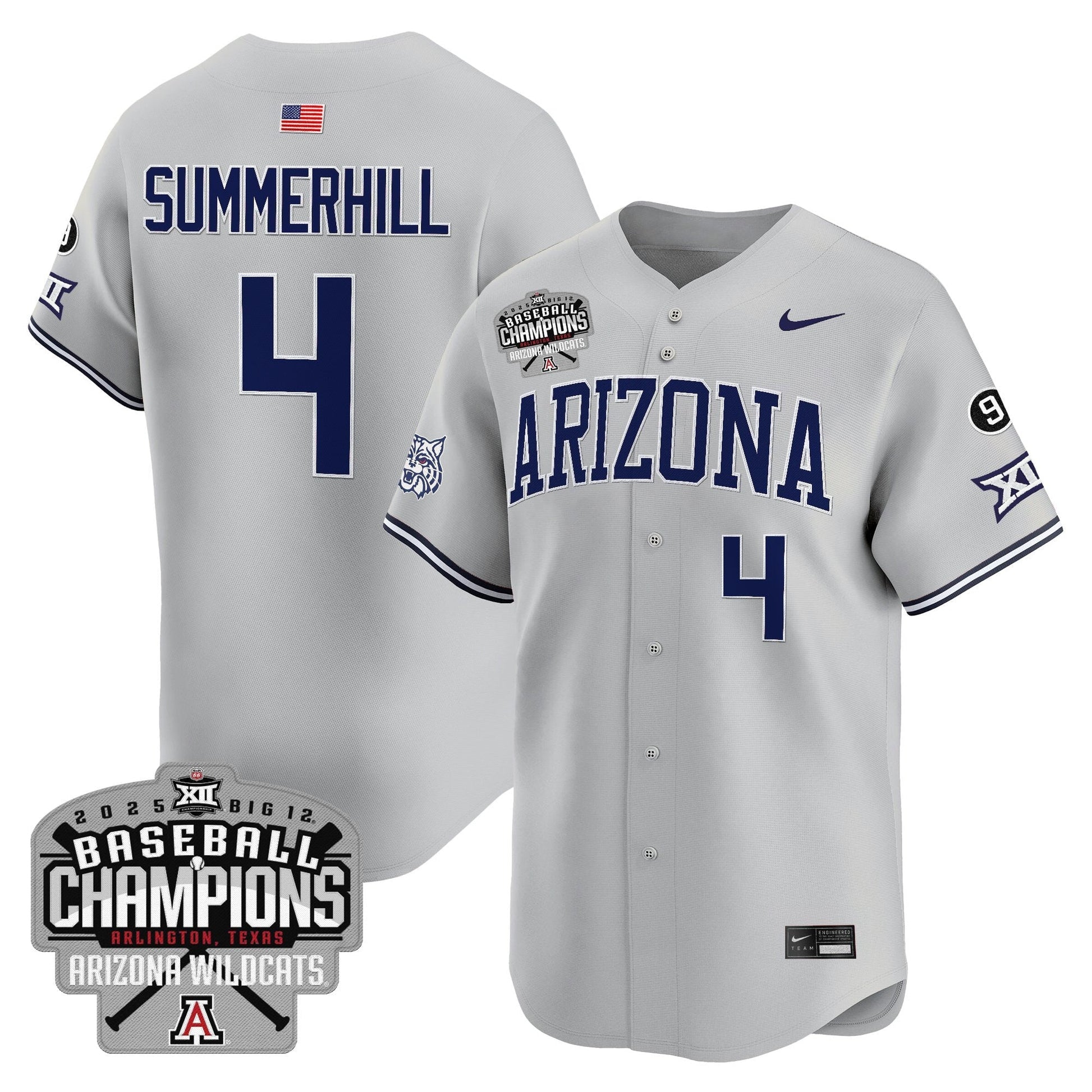 Men's Arizona Wildcats 2025 Big 12 Champions Vapor Premier Limited Jersey - All Stitched