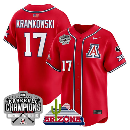 Men's Arizona Wildcats 2025 Big 12 Champions Vapor Premier Limited Jersey - All Stitched