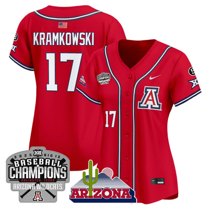 Women's Arizona Wildcats 2025 Big 12 Champions Vapor Premier Limited Jersey - All Stitched