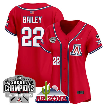 Women's Arizona Wildcats 2025 Big 12 Champions Vapor Premier Limited Jersey - All Stitched