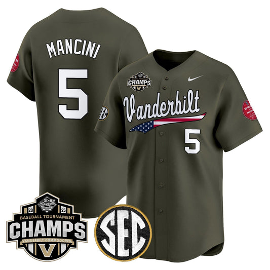 Men's Vanderbilt Commodores 2025 SEC Conference Tournament Champions Vapor Premier Limited Jersey - All Stitched