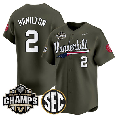 Men's Vanderbilt Commodores 2025 SEC Conference Tournament Champions Vapor Premier Limited Jersey - All Stitched