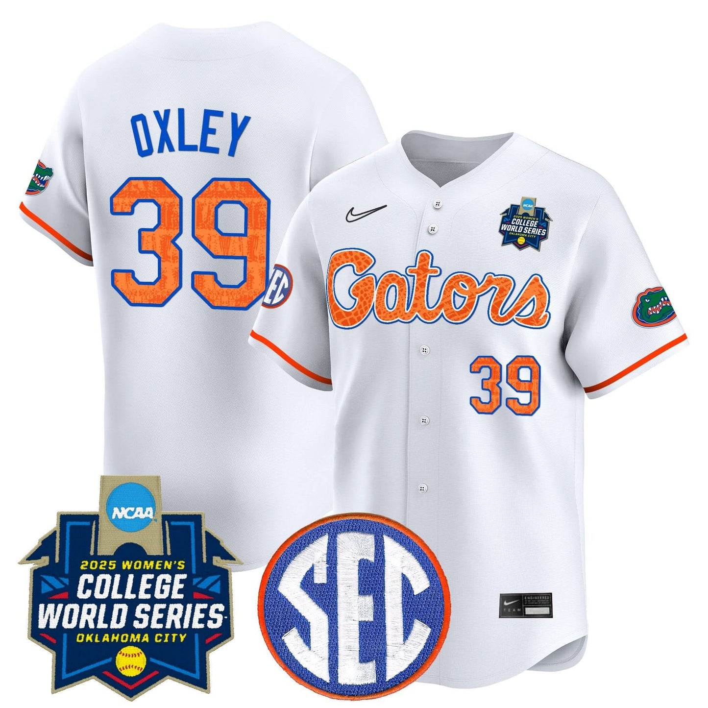 Men's Size - Florida Gators Softball 2025 World Series (WCWS) Vapor Premier Limited Jersey - All Stitched