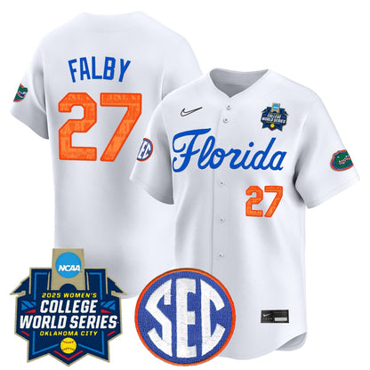Men's Size - Florida Gators Softball 2025 World Series (WCWS) Vapor Premier Limited Jersey - All Stitched