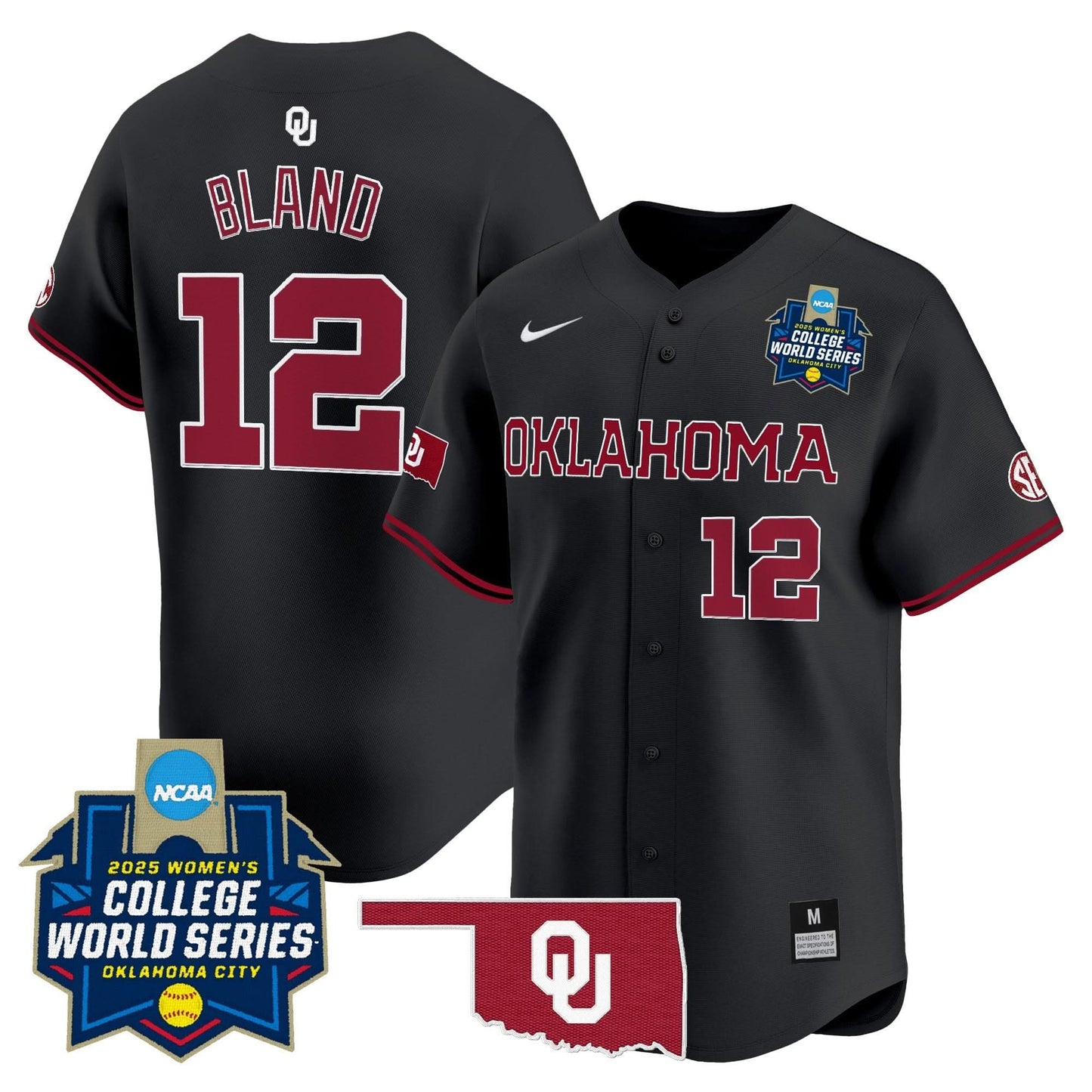 Men's size - Oklahoma Sooners Softball 2025 World Series (WCWS) Vapor Premier Limited Jersey - All Stitched