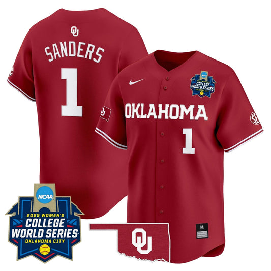 Men's size - Oklahoma Sooners Softball 2025 World Series (WCWS) Vapor Premier Limited Jersey - All Stitched