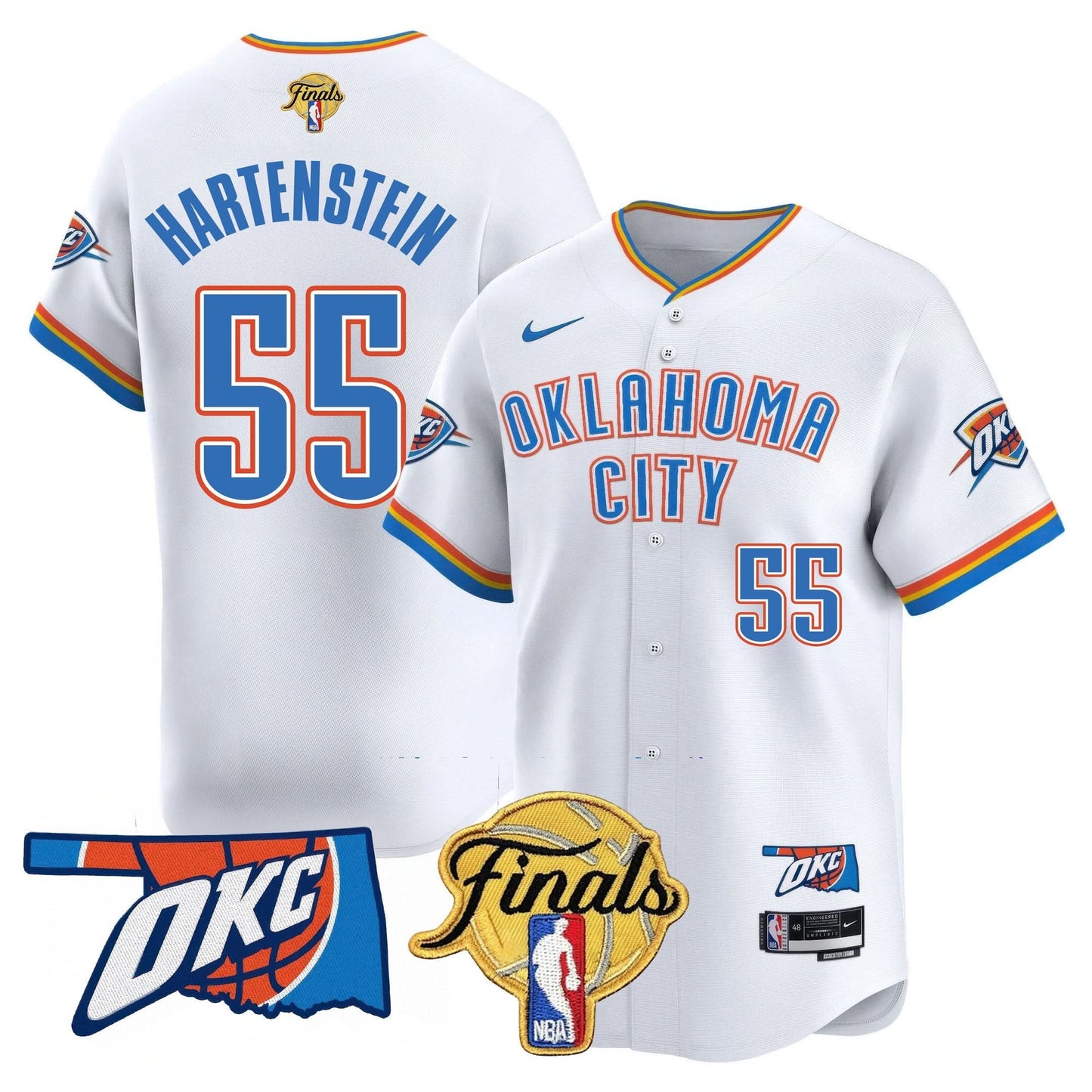 Oklahoma City Thunder Baseball Jersey - Final Patch - All Stitched