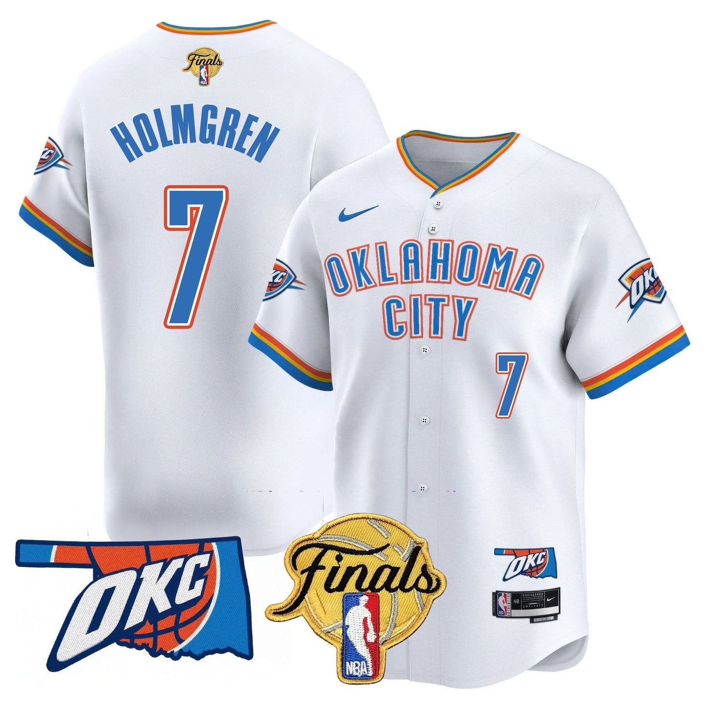 Oklahoma City Thunder Baseball Jersey - Final Patch - All Stitched