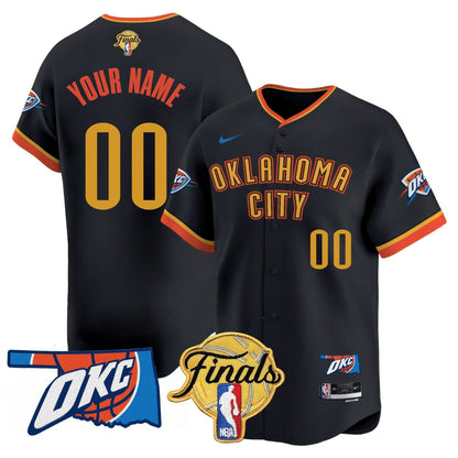 Oklahoma City Thunder Baseball Custom Jersey - Final Patch - All Stitched