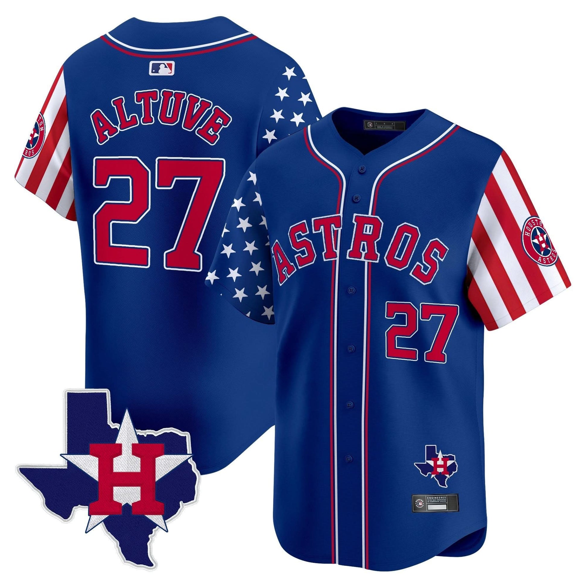 Men's Houston Astros 2025 Independence Day Vapor Premier Limited Jersey - All Stitched