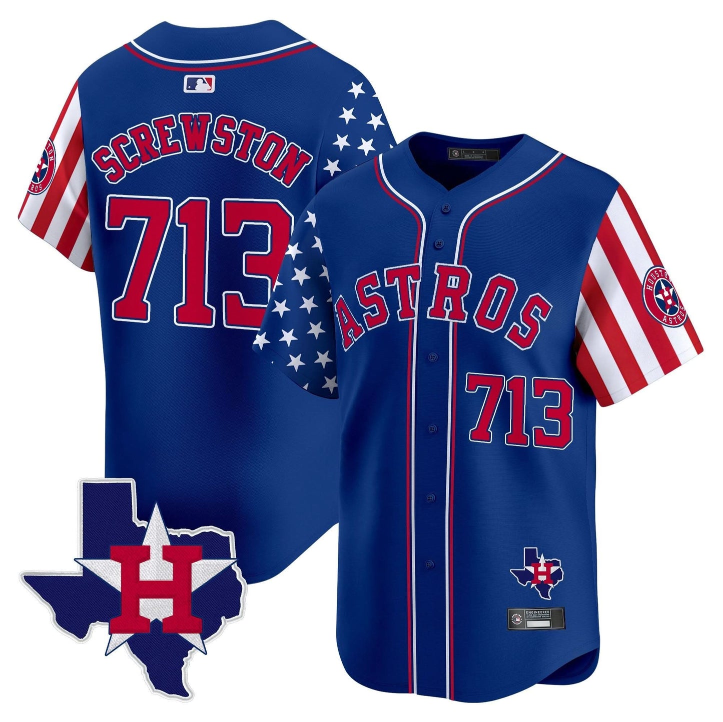 Men's Houston Astros 2025 Independence Day Vapor Premier Limited Jersey - All Stitched