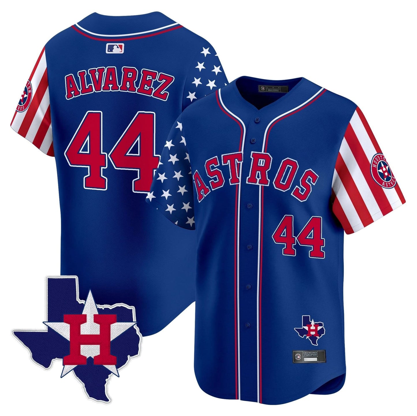 Men's Houston Astros 2025 Independence Day Vapor Premier Limited Jersey - All Stitched