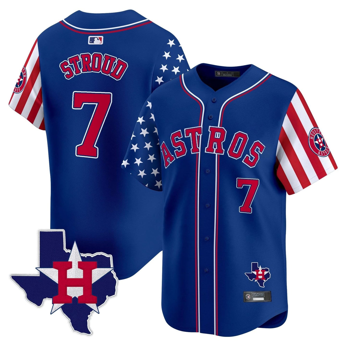 Men's Houston Astros 2025 Independence Day Vapor Premier Limited Jersey - All Stitched