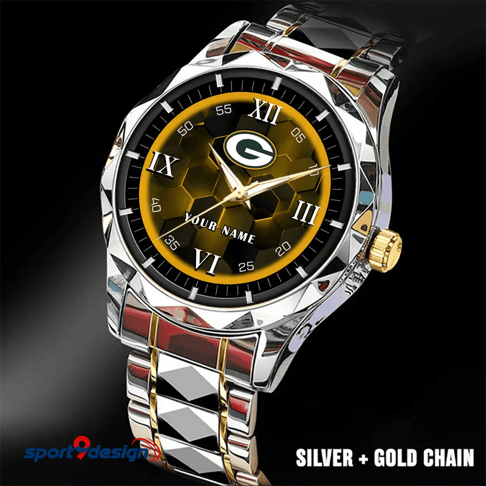 Green Bay Packers Luxury Diamond Men Watch Trending 2025