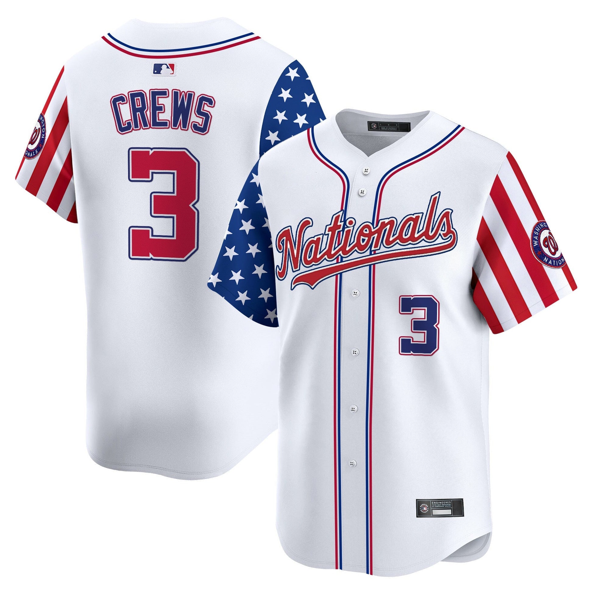 Men's Washington Nationals 2025 Independence Day Vapor Premier Limited Jersey - All Stitched