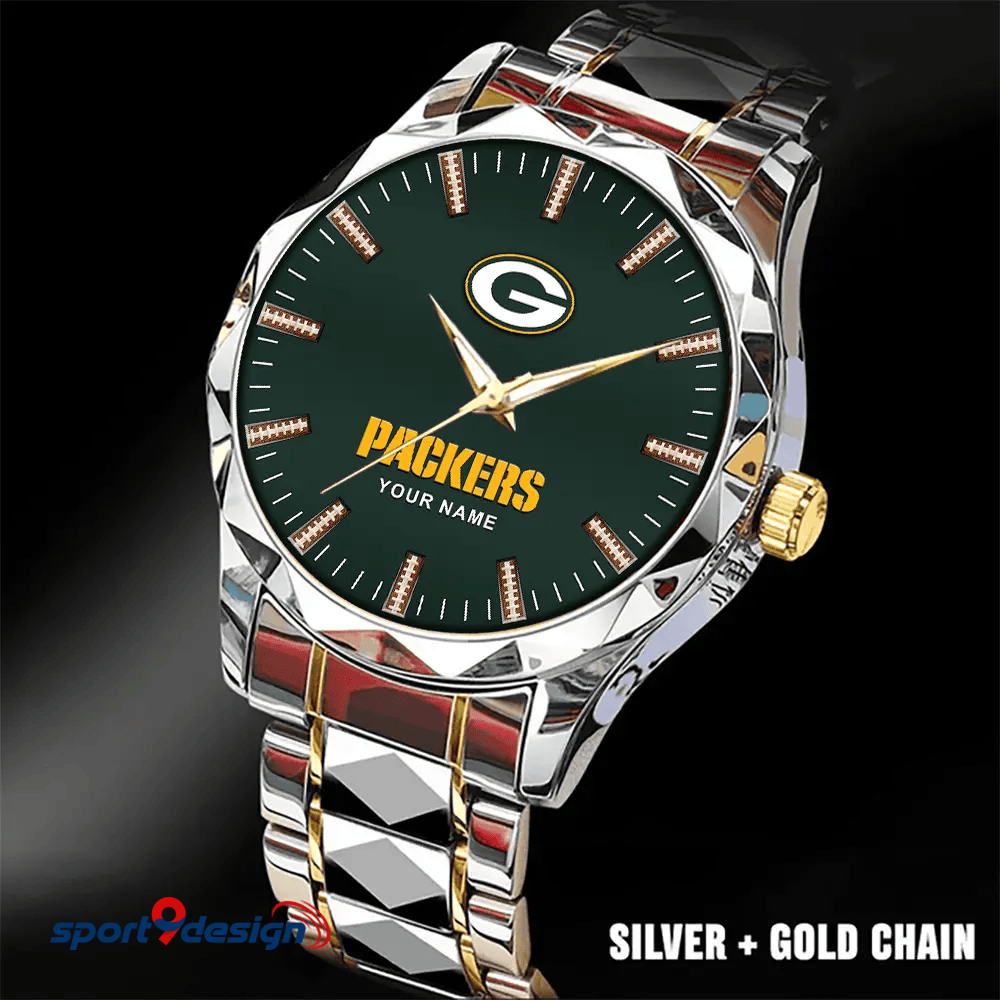Green Bay Packers Luxury Diamond Men Watch Trending 2025