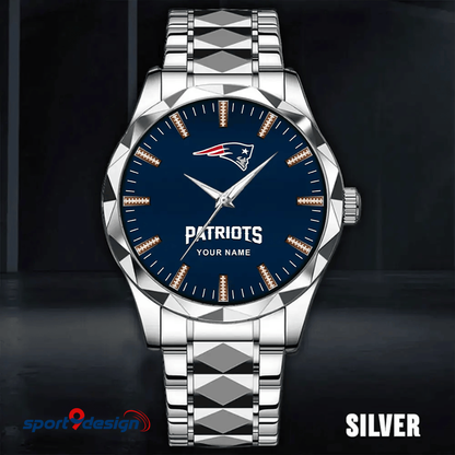 New England Patriots Luxury Diamond Men Watch Trending 2025