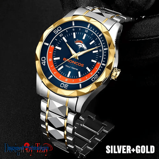 Denver Broncos Business Watch For Men Automatic Mechanical Stainless Steel Band 2025