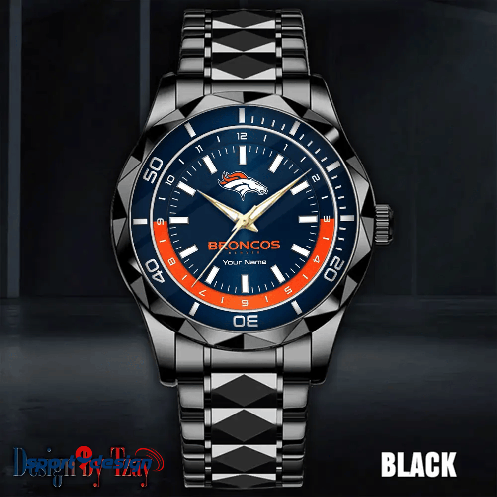 Denver Broncos Business Watch For Men Automatic Mechanical Stainless Steel Band 2025
