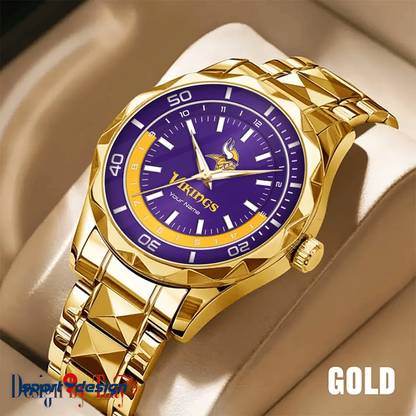 Minnesota Vikings Business Watch For Men Automatic Mechanical Stainless Steel Band 2025