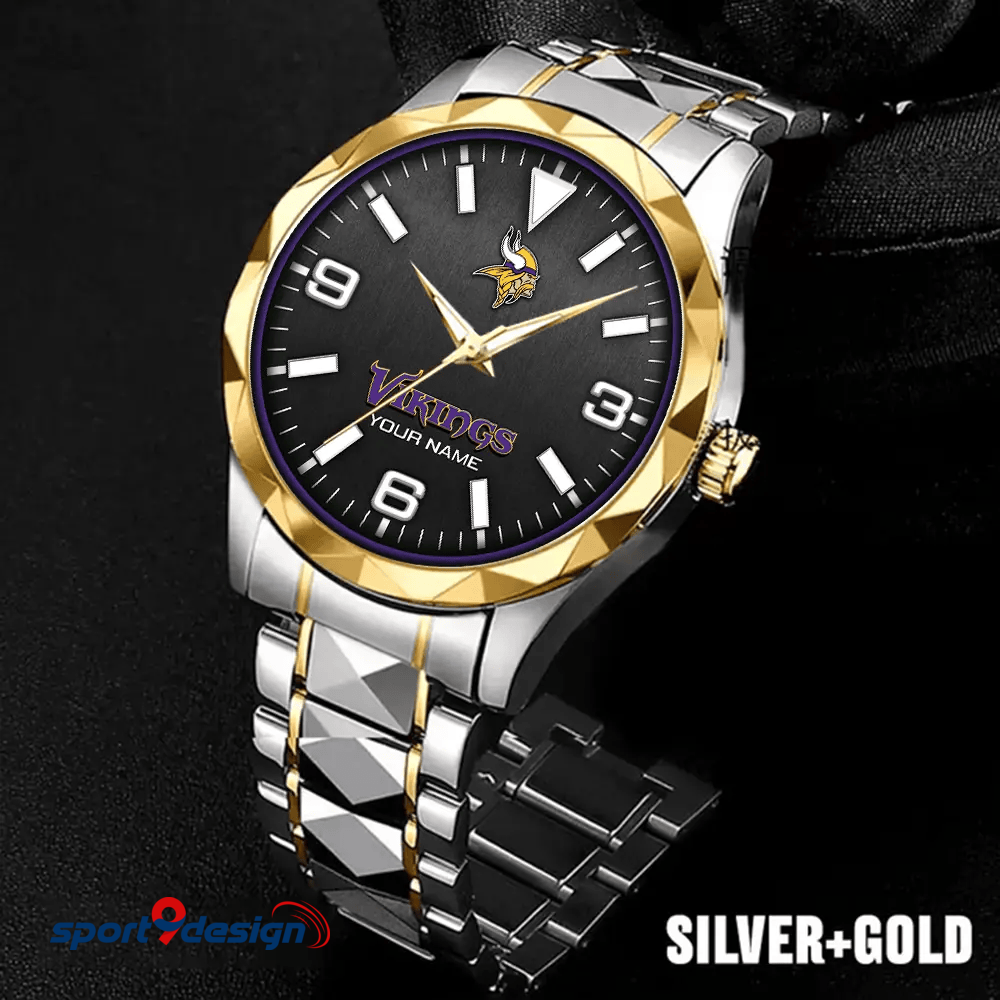 Minnesota Vikings Business Watch For Men Automatic Mechanical Stainless Steel Band 2025
