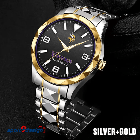 Minnesota Vikings Business Watch For Men Automatic Mechanical Stainless Steel Band 2025