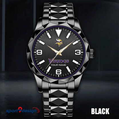 Minnesota Vikings Business Watch For Men Automatic Mechanical Stainless Steel Band 2025