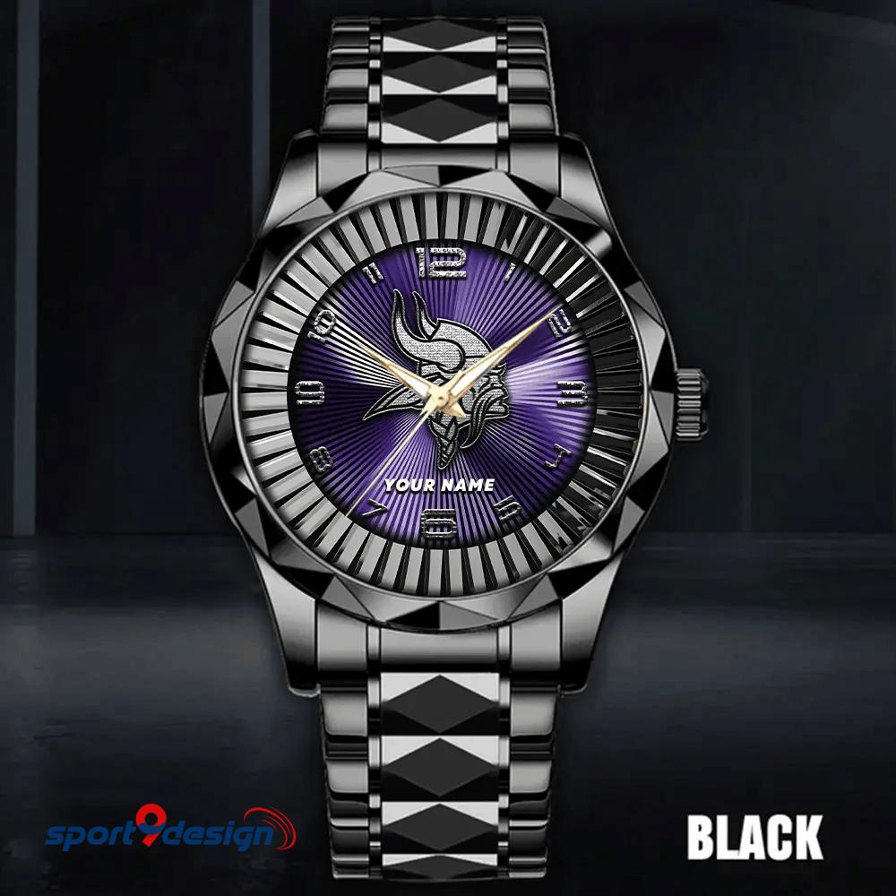 Minnesota Vikings Business Watch For Men Automatic Mechanical Stainless Steel Band 2025