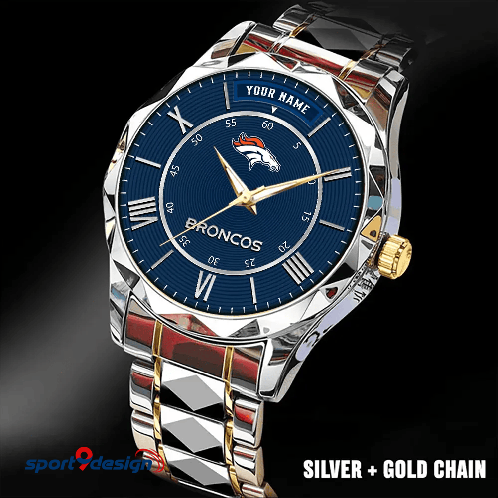 Denver Broncos Business Watch For Men Automatic Mechanical Stainless Steel Band 2025