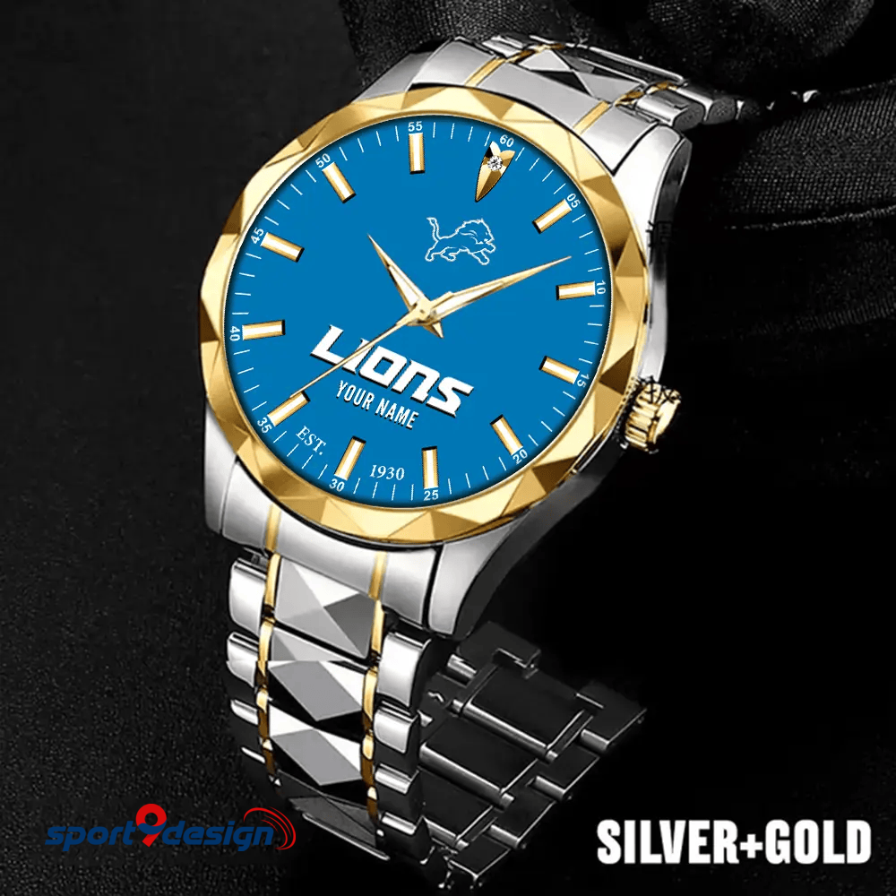 Detroit Lions Luxury Diamond Men Watch Trending 2025