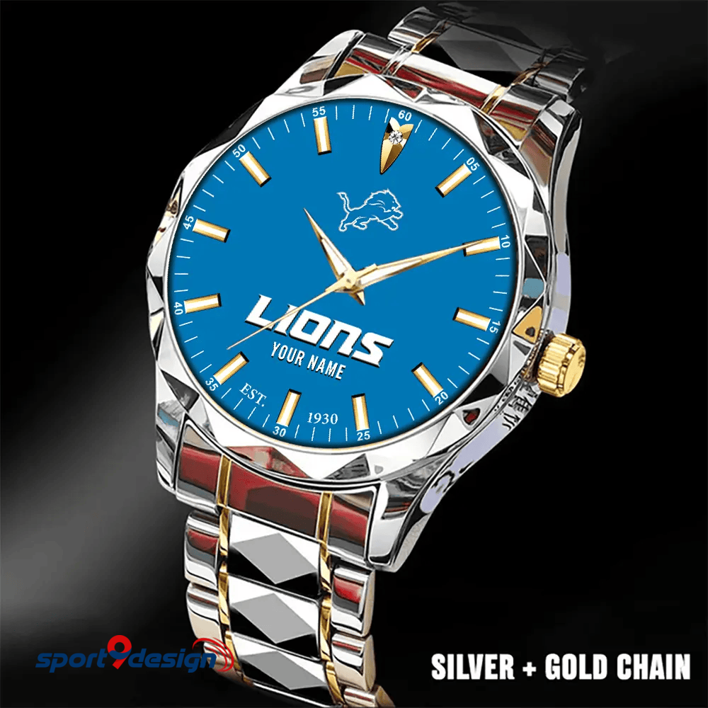 Detroit Lions Luxury Diamond Men Watch Trending 2025