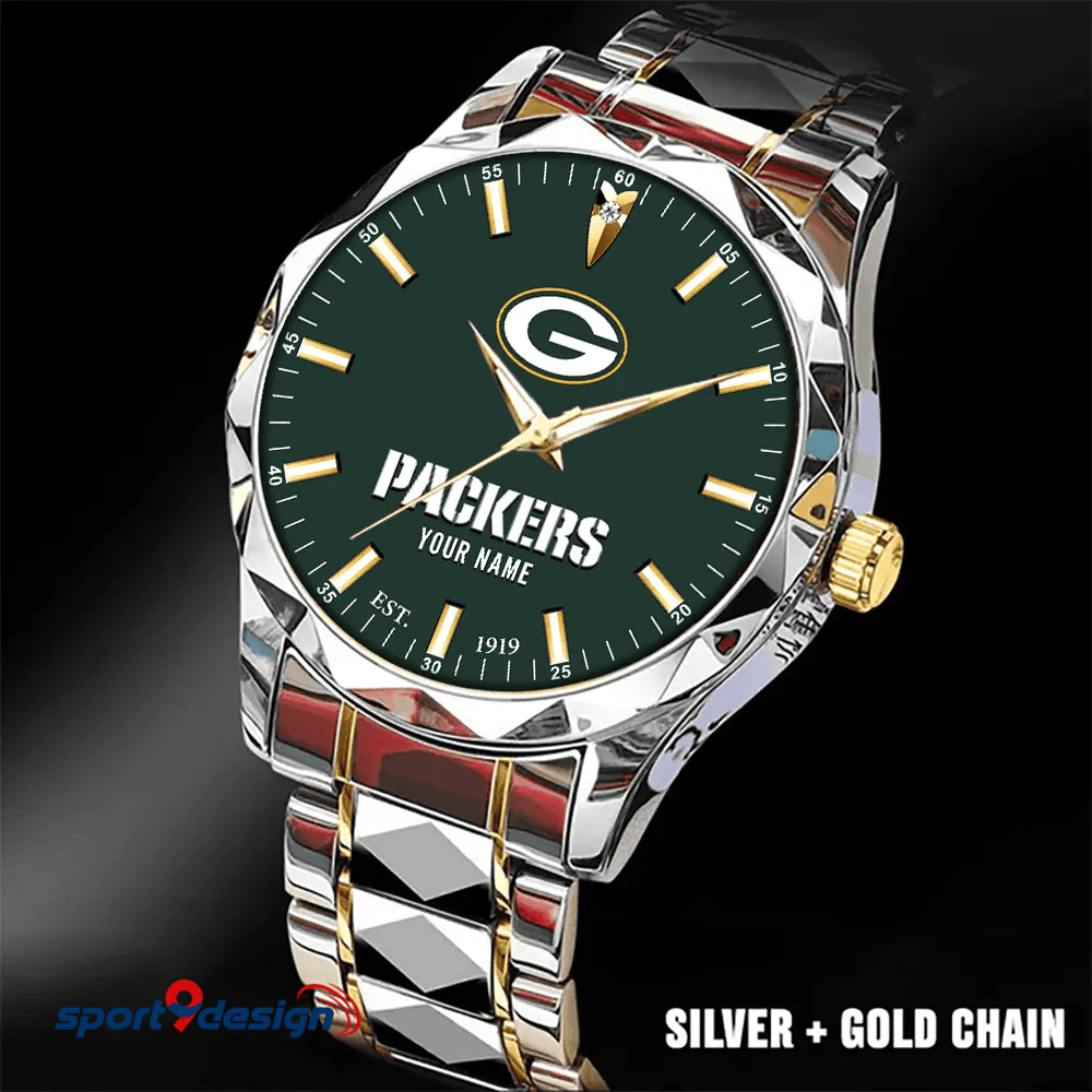 Green Bay Packers Luxury Diamond Men Watch Trending 2025