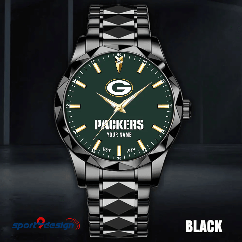 Green Bay Packers Luxury Diamond Men Watch Trending 2025