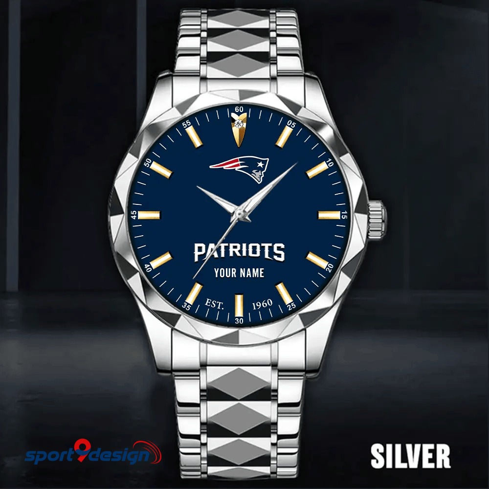 New England Patriots Luxury Diamond Men Watch Trending 2025