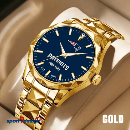 New England Patriots Luxury Diamond Men Watch Trending 2025